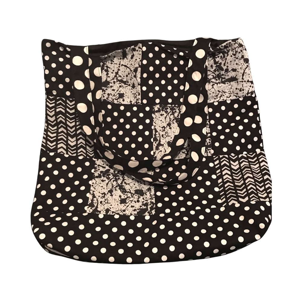 Hand Crafted Black and White Tote Bag
